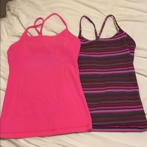 Lululemon two sports tanks size 6